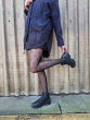 Spot Mesh Tights - Black