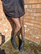 Spot Mesh Tights - Black