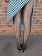 Nylons 10 Denier Back Seam Tights - Black