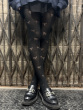 Knitted Opaques Bow Pattern Tights - Black