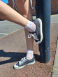 Bow Pattern Sheer Socks - White