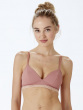 Contemporary Rib Non Wired Bra - Dusty Rose