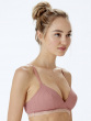 Contemporary Rib Non Wired Bra - Dusty Rose