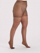 Curves 15 Denier Ladder Resist Tights 3 Pair Pack - Dark Nude