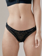 Graphic Mesh Thong - Black