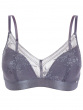 Botanical Lace Non Wired Triangle Bra - Nightshade