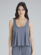 Botanical Lace Lounge Vest - Nightshade