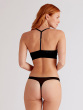 Graphic Mesh Non Wired Triangle Bra - Black