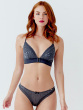 Graphic Mesh Non Wired Triangle Bra - Platinum