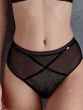 Diamond Mesh High Waisted Brief - Black