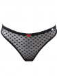 Heart Mesh Thong - Black