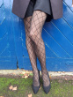 Sparkly Diamond Mesh Tights - Black/Gold