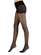 Sparkly Diamond Mesh Tights - Black/Gold