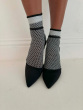 Sparkle Net Effect Anklets - Black/Silver
