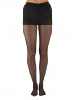 Animal Pattern Back Seam Tights - Black
