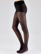 Animal Print Tights - Black