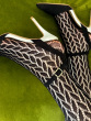 Leaf Net Pattern Tights - Black