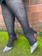 Boho Pattern Tights - Black