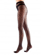 Ribbon Pattern Tights - Black