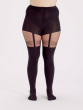 Curves Suspender Tights - Black
