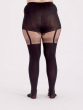 Curves Suspender Tights - Black