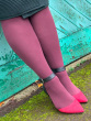 Premium Opaques 60 Denier 3D Tights - Burgundy