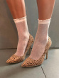 Sheer Spot Sheer Socks - Pink
