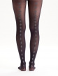 Sparkly Star Back Seam Tights - Black Mix