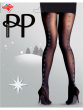 Sparkly Star Back Seam Tights - Black Mix