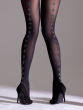Sparkly Star Back Seam Tights - Black Mix