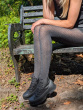 Knitted Opaques Small Diamond Tights - Charcoal