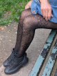 Boho Pattern Tights - Black