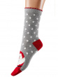 Christmas Santa Socks - Grey Mix