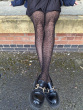 Animal Print Tights - Black