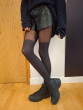 Marl Cable Sock Tights - Black/Grey