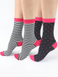 Spot Stripe Mix Bamboo Socks 2 Pair Pack