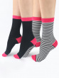 Stripe Plain Mix Bamboo Socks 2 Pair Pack