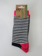 Stripe Plain Mix Bamboo Socks 2 Pair Pack