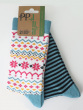 Fairisle Stripe Mix Bamboo Socks 2 Pair Pack