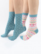 Spot Fairisle Mix Bamboo Socks 2 Pair Pack