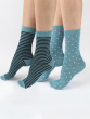 Stripe Spot Mix Bamboo Socks 2 Pair Pack