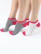 Spot Stripe Mix Bamboo Trainer Liners 2 Pair Pack