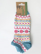 Fairisle Stripe Mix Bamboo Trainer Liners 2 Pair Pack