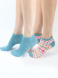 Spot Fairisle Mix Bamboo Trainer Liners 2 Pair Pack