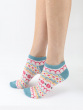 Spot Fairisle Mix Bamboo Trainer Liners 2 Pair Pack