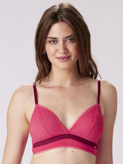 Delicate Lace Non Wired Bra - Watermelon