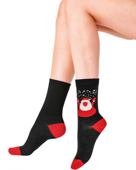 Santa Socks - Black Mix