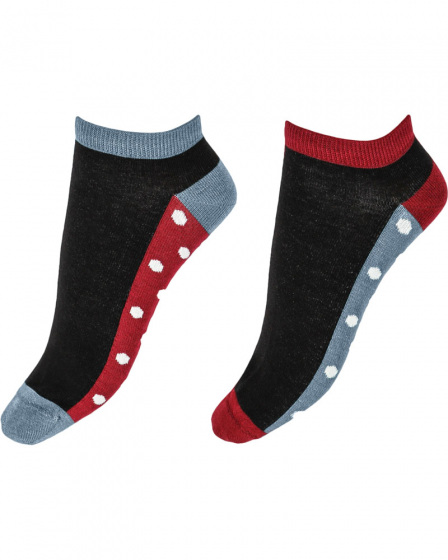 Spot Sole Bamboo Liners 2 Pair Pack - Black mix
