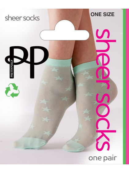 Star Sheer Socks - Mint