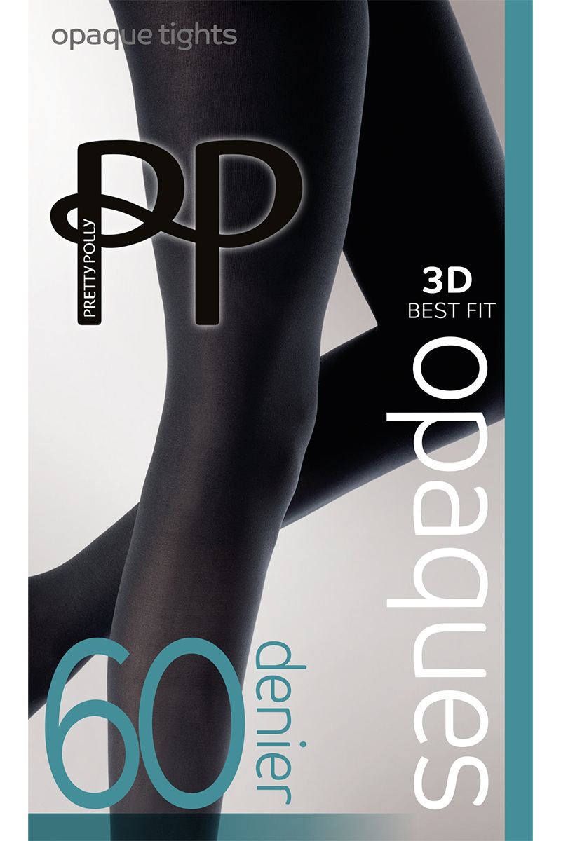 Pretty Polly Curves 60 denier opaque tights in black